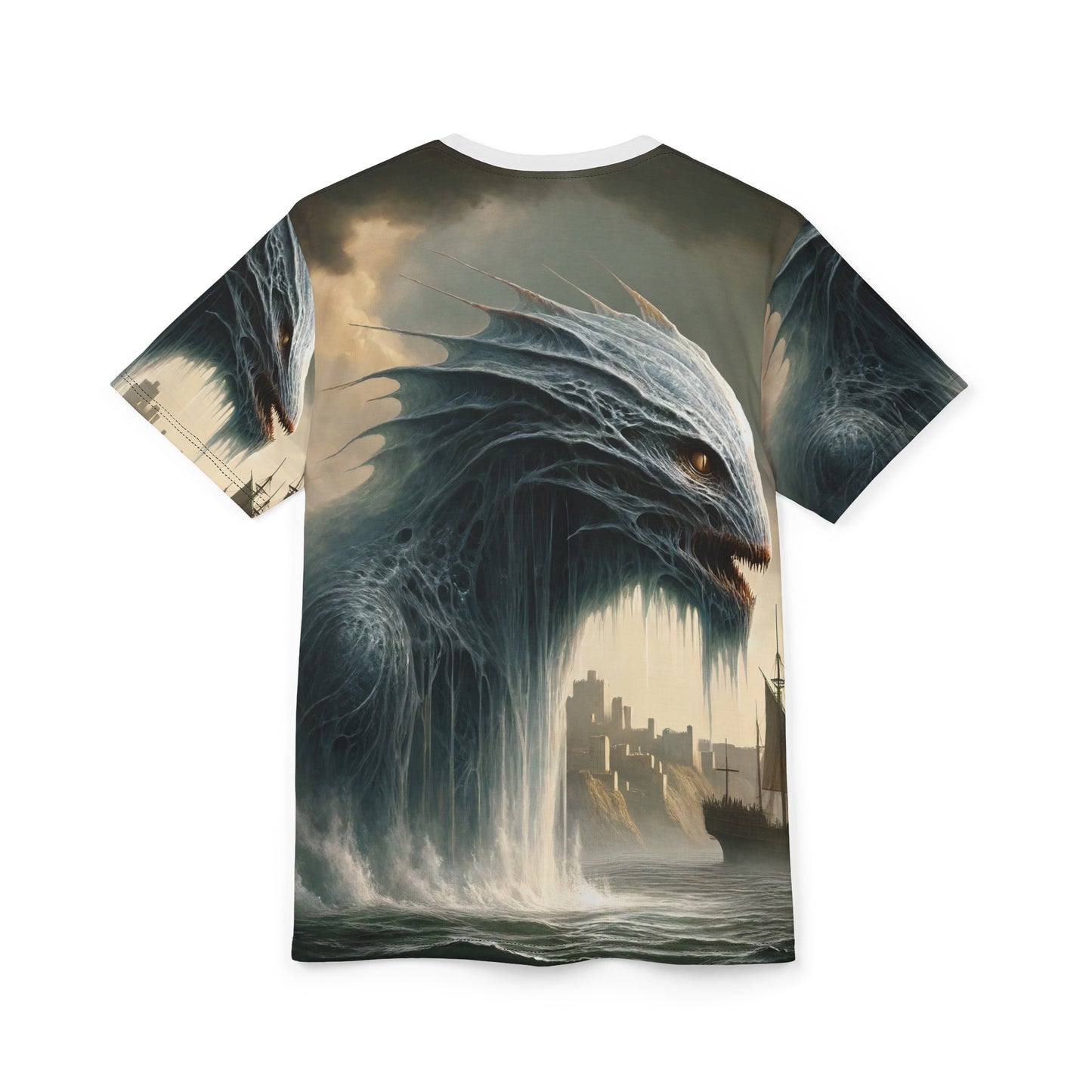 T-shirt | Stampa all-over | T-shirt unisex | Mitologia Nordica | Jörmungandr | Serpente Marino