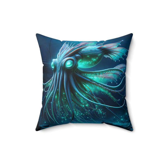 Bantal | Poliester | Persegi | Horror Kosmik | Leviathan Laut Dalam