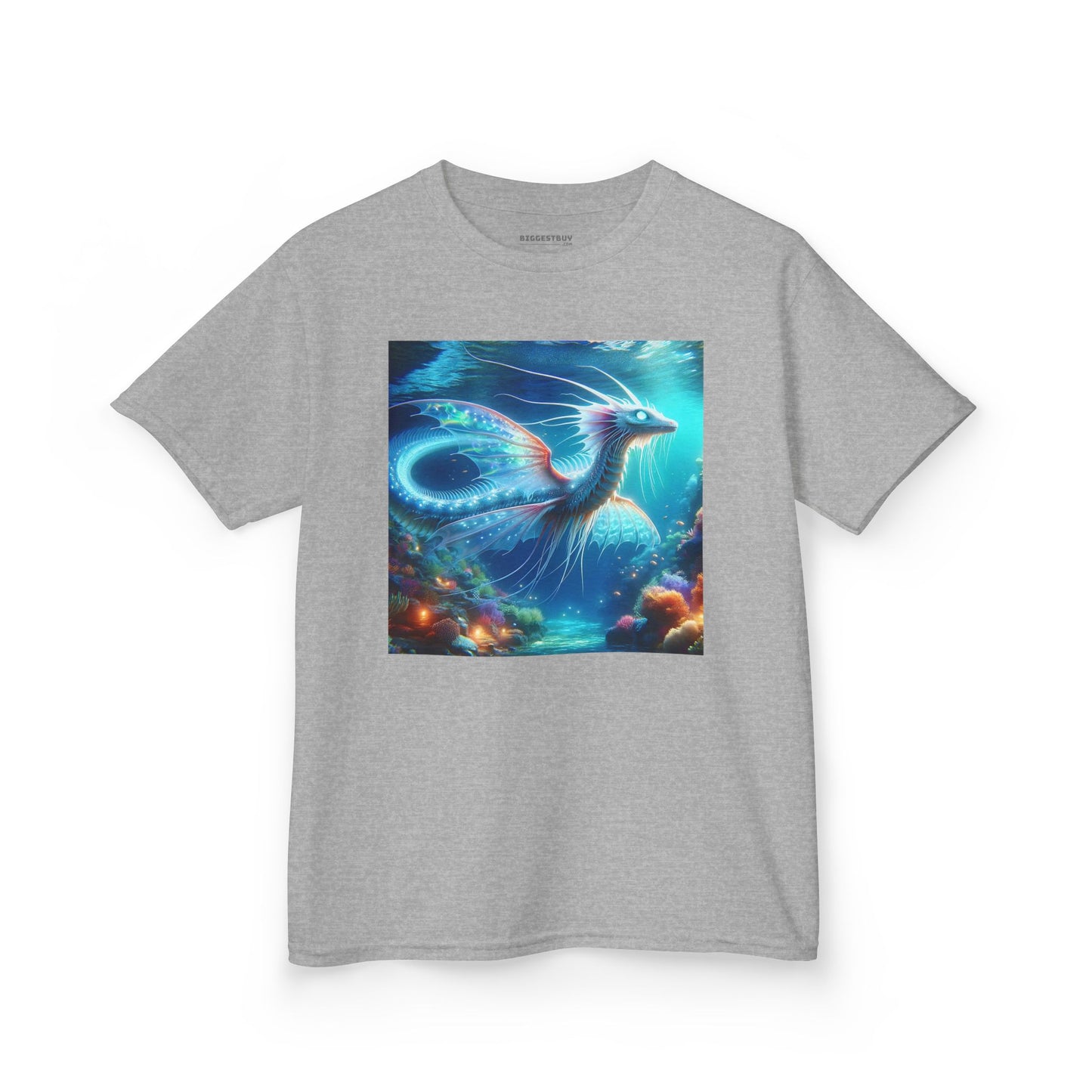 T-Shirt | Koszulka dziecięca | Ciężka bawełna | Mitologia morska | Ryujin | Smok wodny