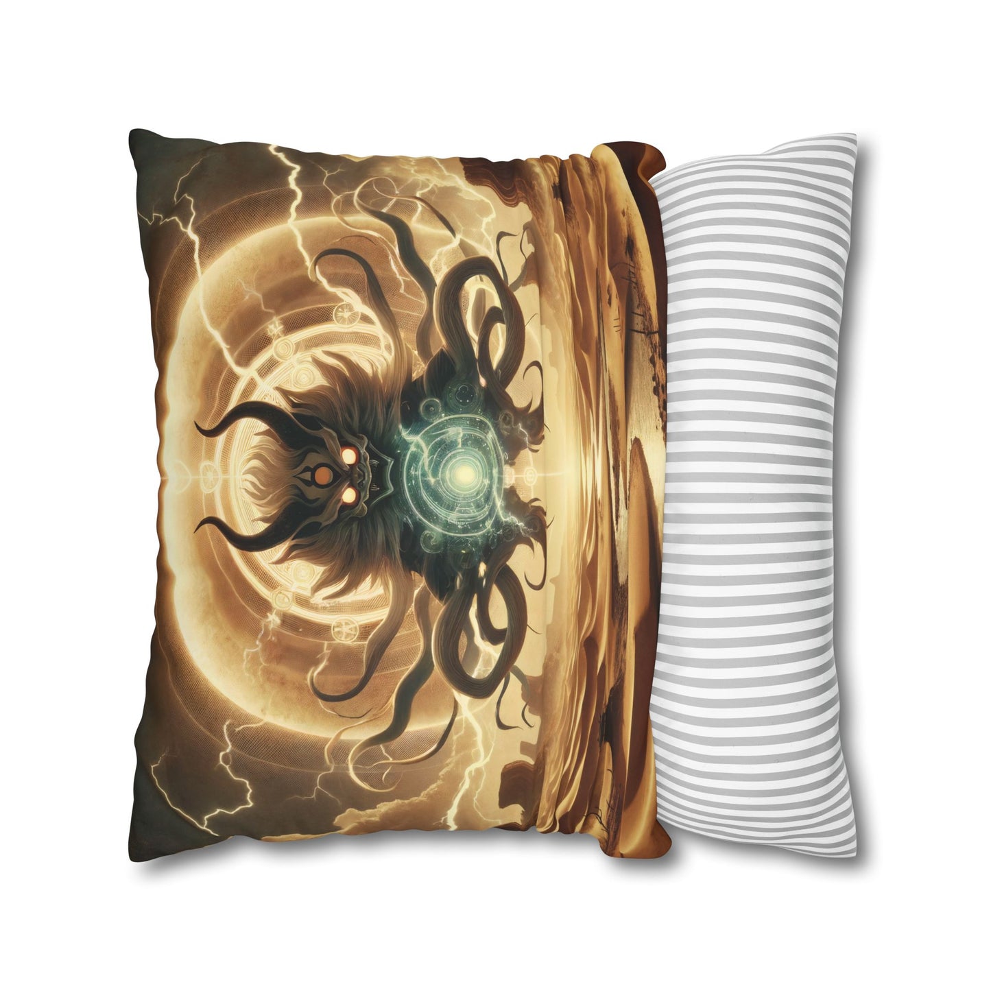 Funda de almohada | Cuadrado | Lienzo de poliéster | Horror Cósmico | Entidad Lovecraftiana | Caos