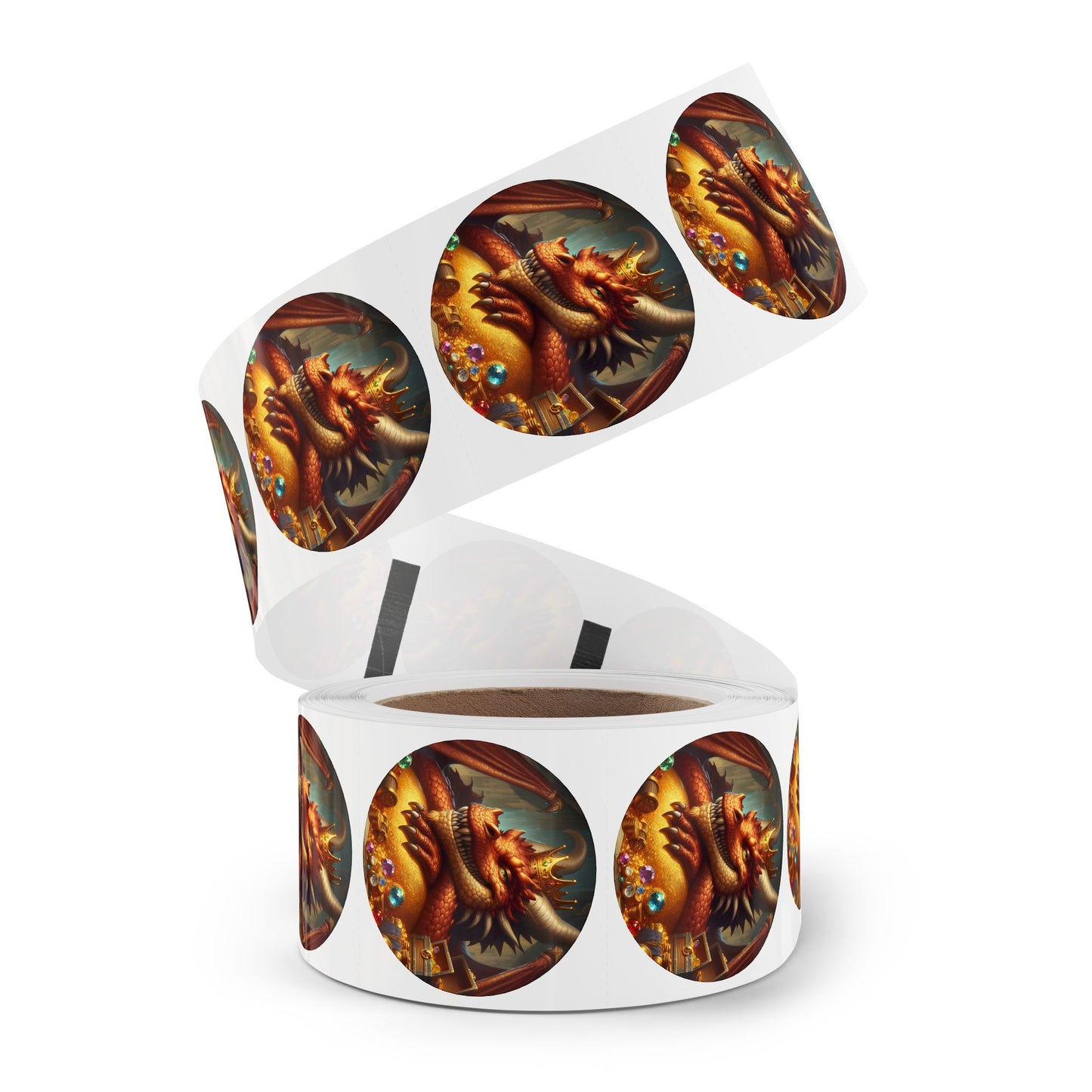 Rolka etykiet samoprzylepnych | Okrągły | Nordycka Mitologia | Fafnir | Smok
