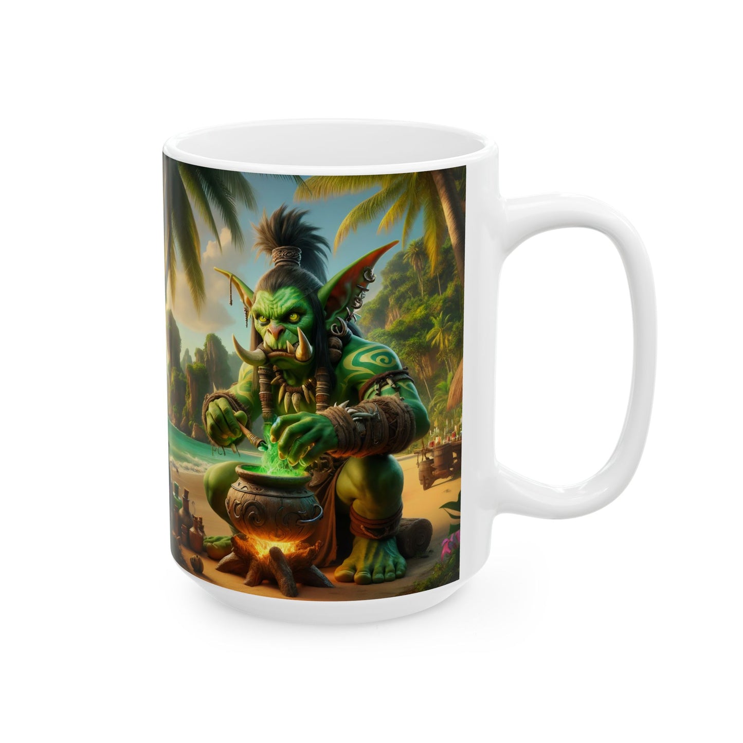 Mok | Keramiek | Wit | Ork Sjamanisme | Tropische Magie