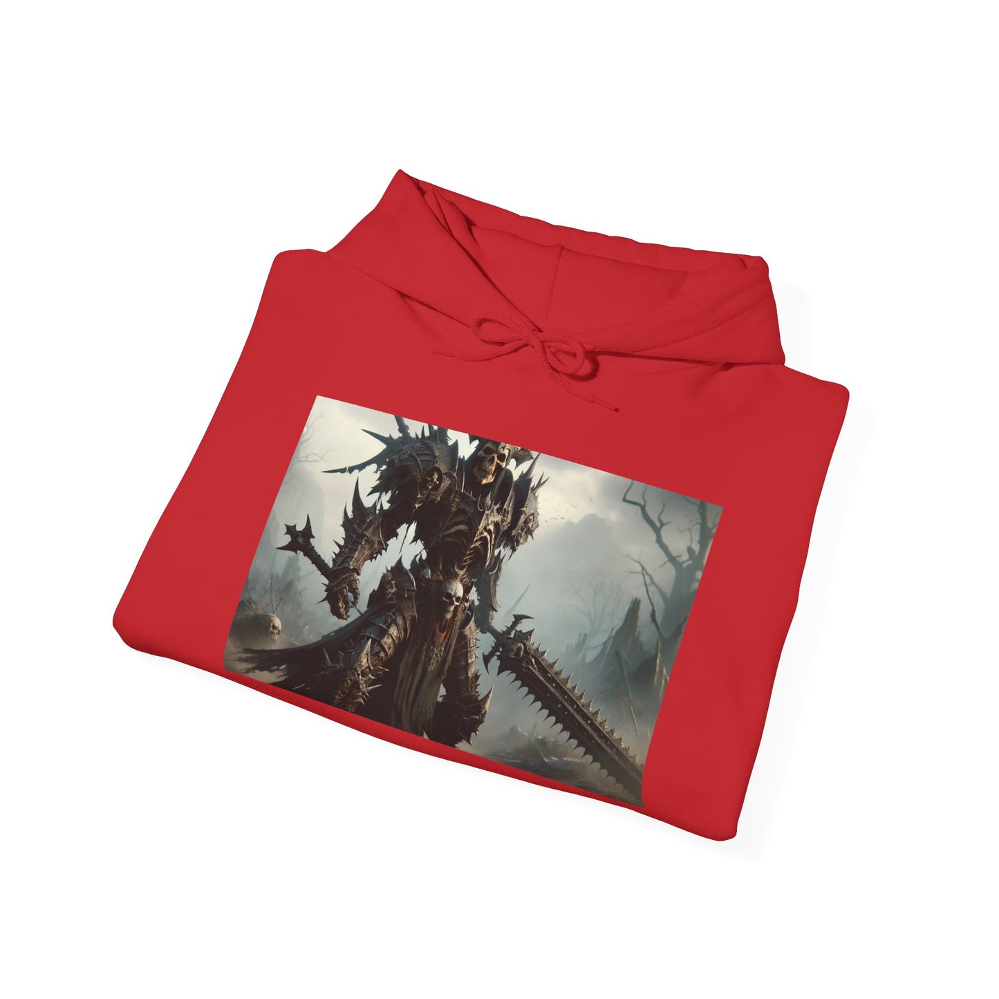 كنزة بغطاء للرأس | للجنسين | سويت شيرت بقلنسوة | مزيج ثقيل | فانتازيا مظلمة | فارس الموت | محارب