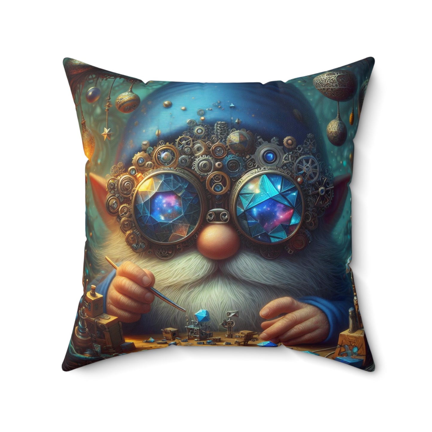 Bantal | Poliester | Persegi | Folklor Nordik | Tomte | Gnome Alkemis