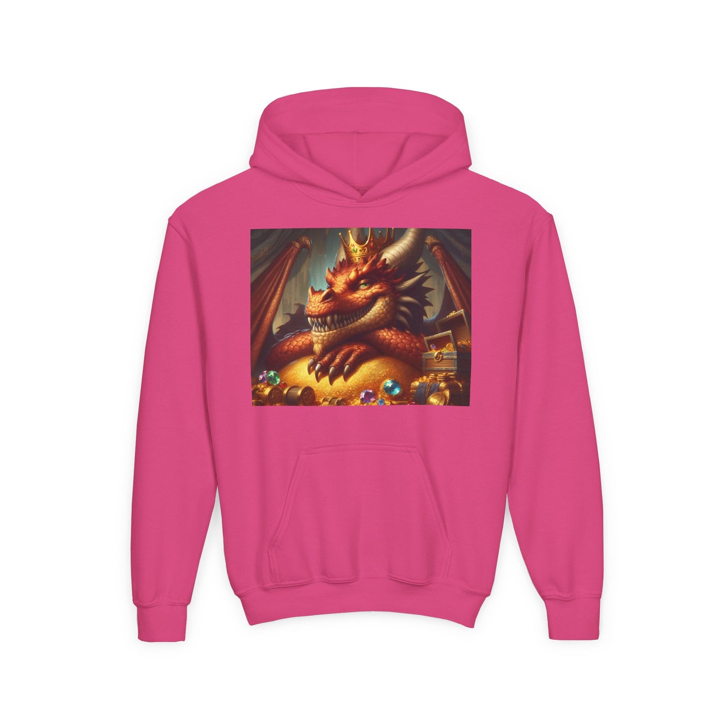 Bluza dresowa | Młodzieżowa | Z kapturem | Gruba mieszanka | Nordycka Mitologia | Fafnir | Smok