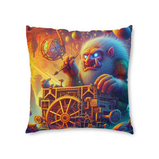 Coussin | Coussin de sol | Tufté | Carré | Artificier Givré | Artisan Cosmique