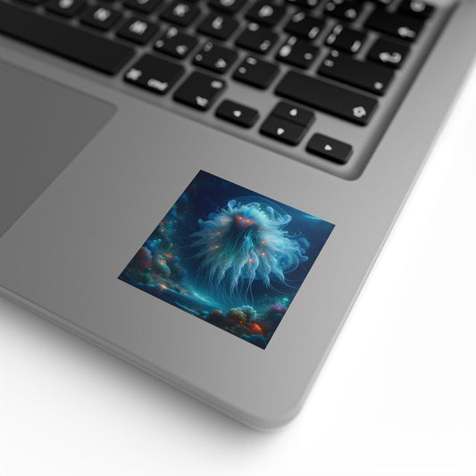 Stickerlabelrol | Vierkant | Kosmische Horror | Abyssale Medusa