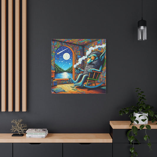 Leinwand | Matt | Psychedelische Kunst | Traumreise | Wolf