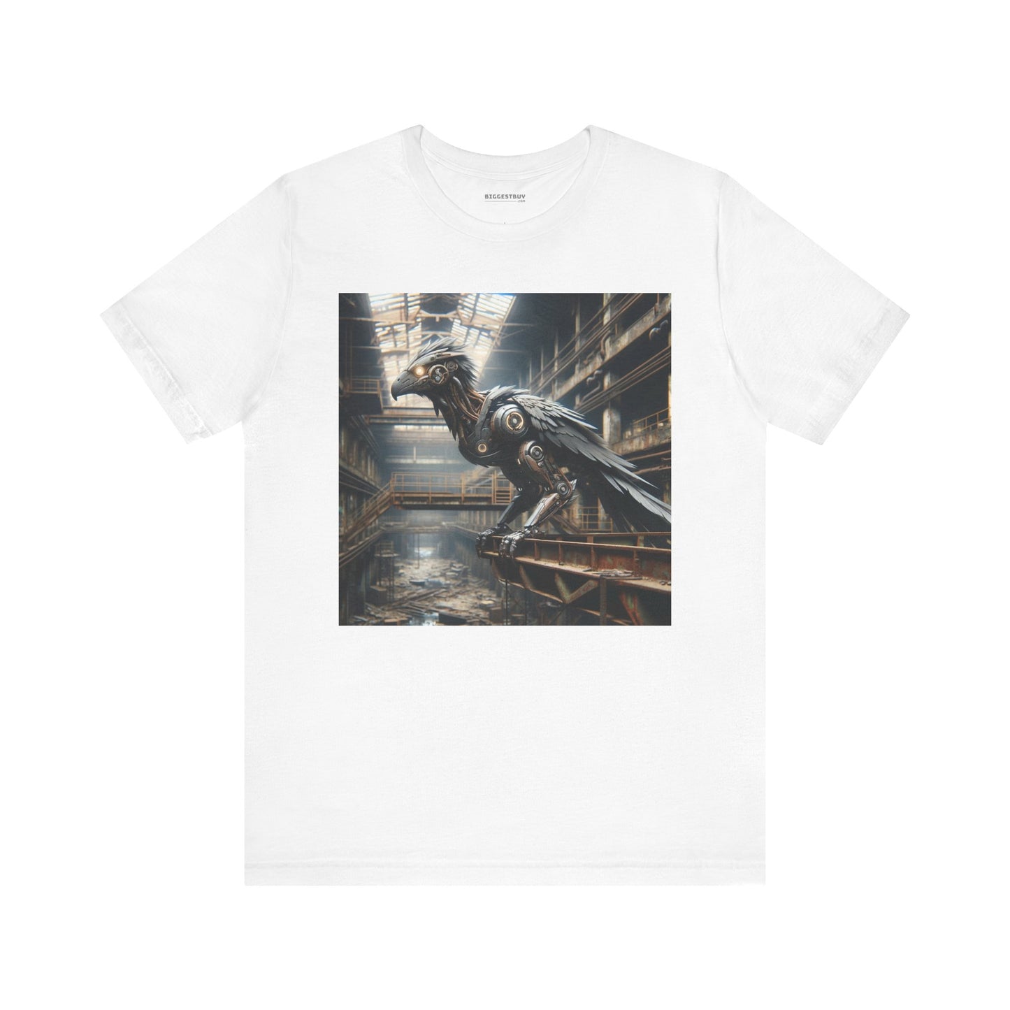 T-shirt | Unisex | Maglietta in jersey | Manica corta | Steampunk Post-Apocalittico | Corvo Meccanico