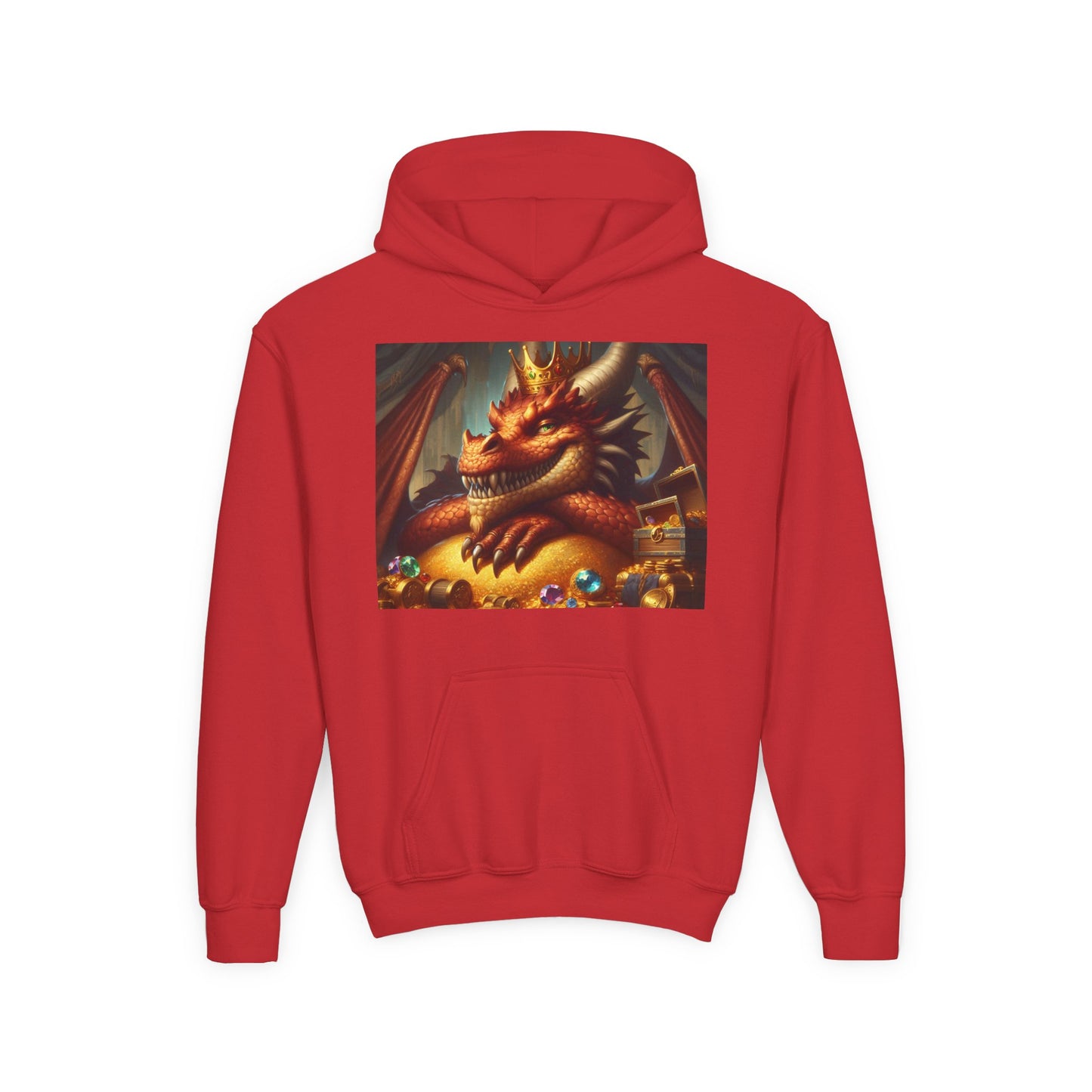 Bluza dresowa | Młodzieżowa | Z kapturem | Gruba mieszanka | Nordycka Mitologia | Fafnir | Smok