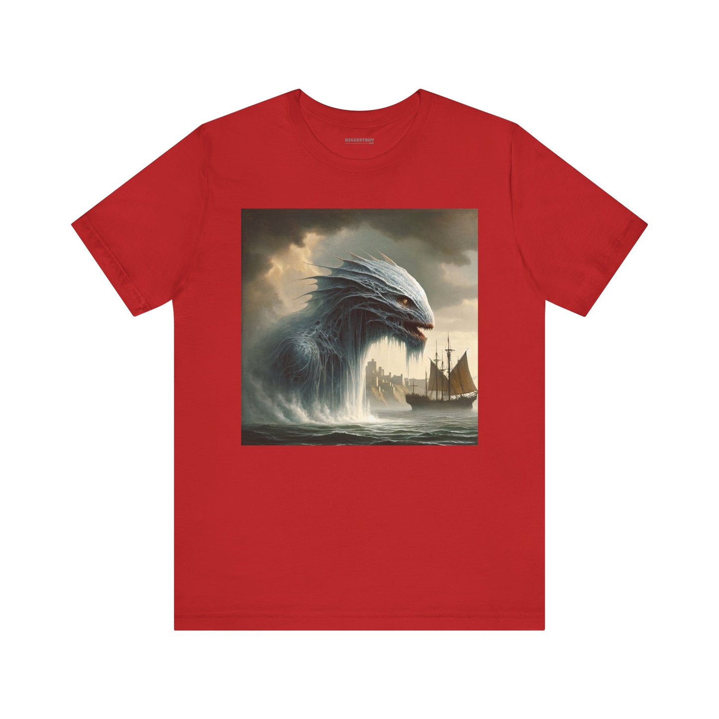 T-shirt | Unisex | Maglietta in jersey | Manica corta | Mitologia Nordica | Jörmungandr | Serpente Marino