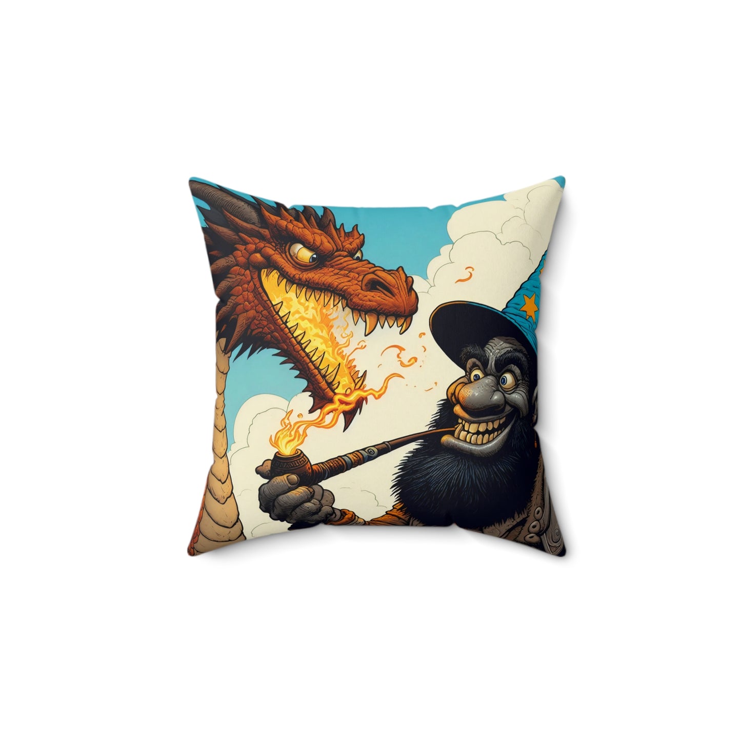 Cuscino | Poliestere | Quadrato | Fantasy Epico | Magia Draconiana | Goblin
