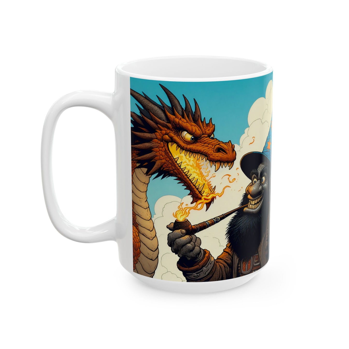Tazza | Ceramica | Bianca | Fantasy Epico | Magia Draconiana | Goblin