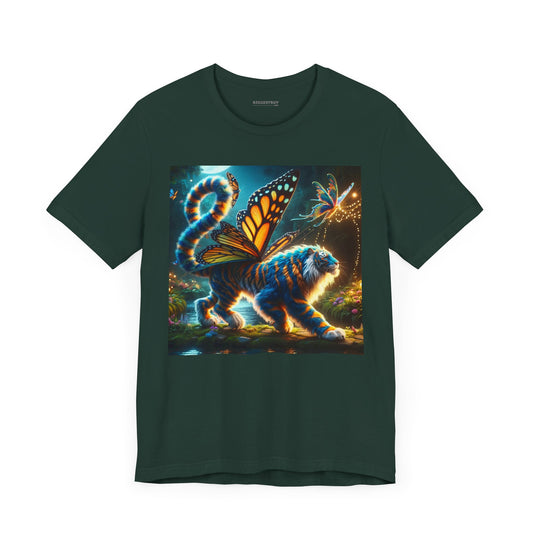 T-shirt | Unisex | Jersey T-shirt | Korte mouw | Magisch Realisme | Vlinder Tijger