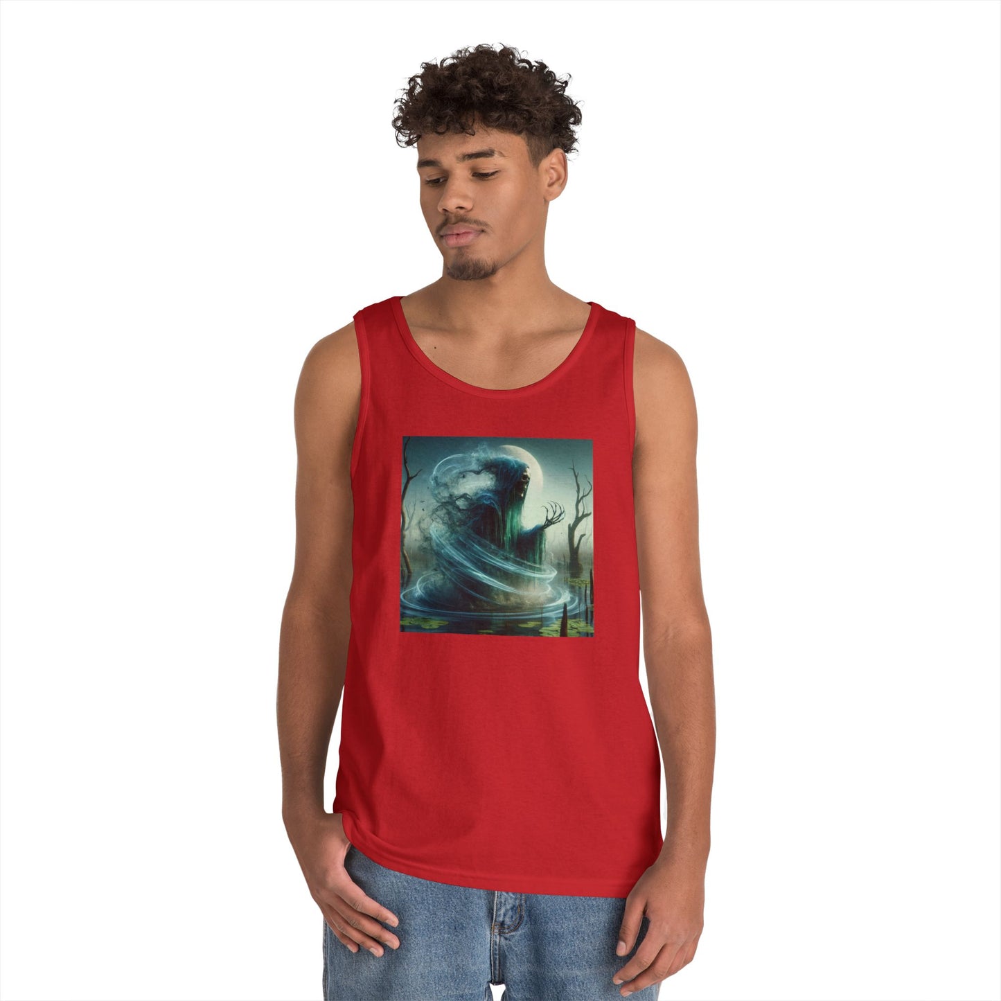 قميص بلا أكمام | للجنسين | قطن ثقيل | خيال الأشباح | شبح المستنقع