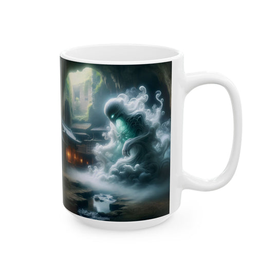 Mug | Ceramic | White | Japanese Yokai | Spirit Apparition