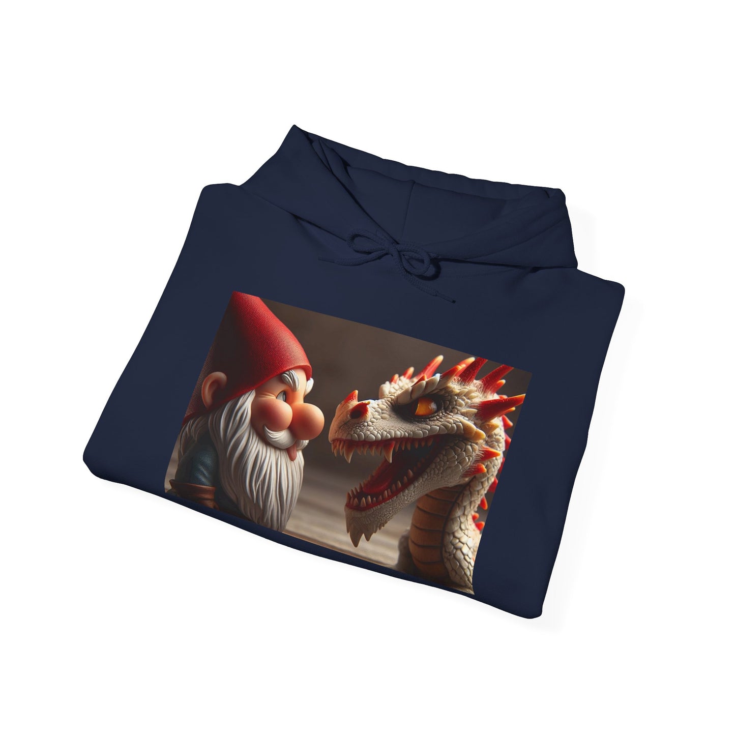 Bluza z kapturem | Unisex | Bluza dresowa z kapturem | Gruba mieszanka | Fantasy folklorystyczne | Gnom i Smok