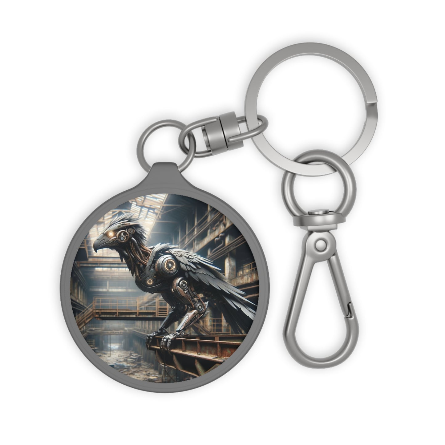 Llavero | Steampunk Distópico | Cuervo Mecánico