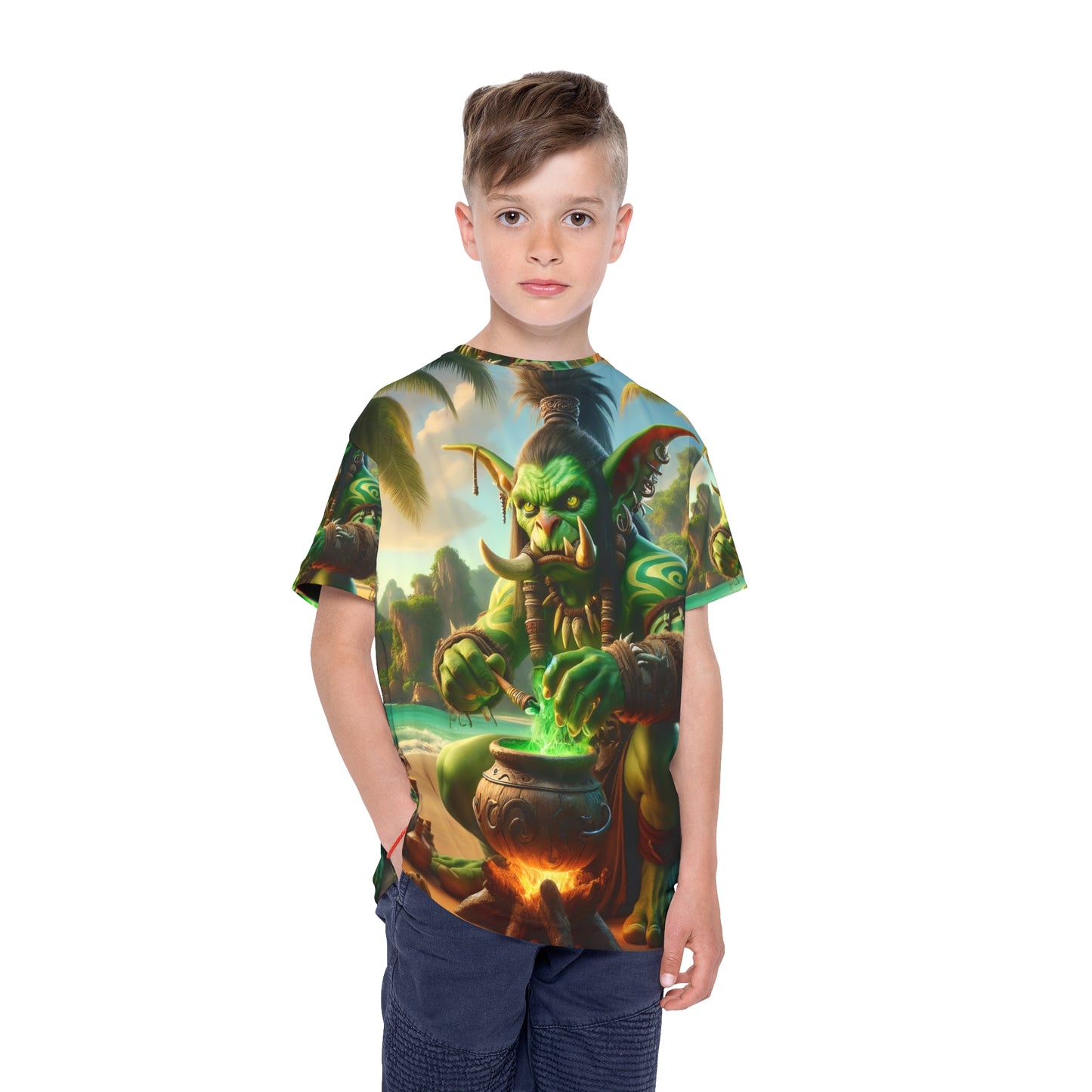 Sportshirt | Kinderen | Ork Sjamanisme | Tropische Magie