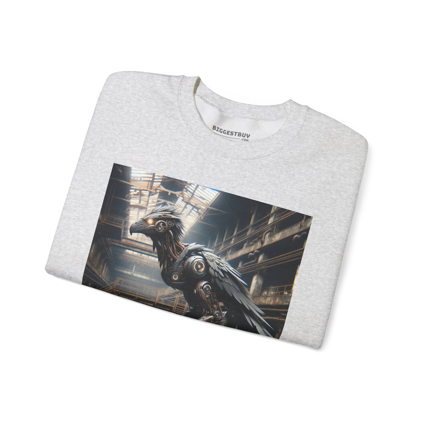 Felpa | Unisex | Girocollo | Misto pesante | Steampunk Post-Apocalittico | Corvo Meccanico