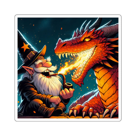 ステッカー | 正方形 | ハイファンタジー | ドラゴンスレイヤー | 魔法対決