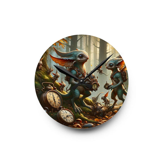 دیوار گھڑی | ایکریلک | گول یا مربع | سیلٹک فینٹسی | فوک مخلوقات | پوکا