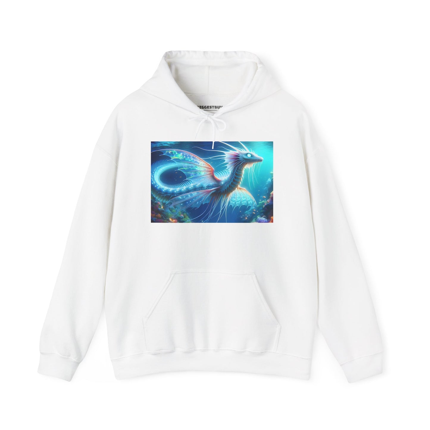 Bluza z kapturem | Unisex | Bluza dresowa z kapturem | Gruba mieszanka | Mitologia morska | Ryujin | Smok wodny