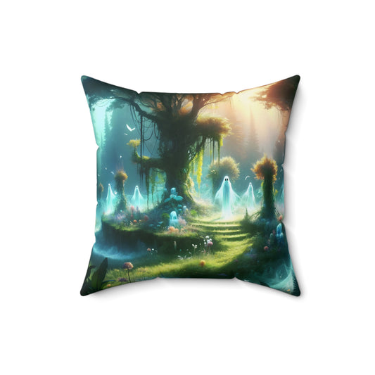 وسادة | بوليستر | مربعة | غابة سحرية | موطن الإيجنس فاتوس | شجرة الحياة