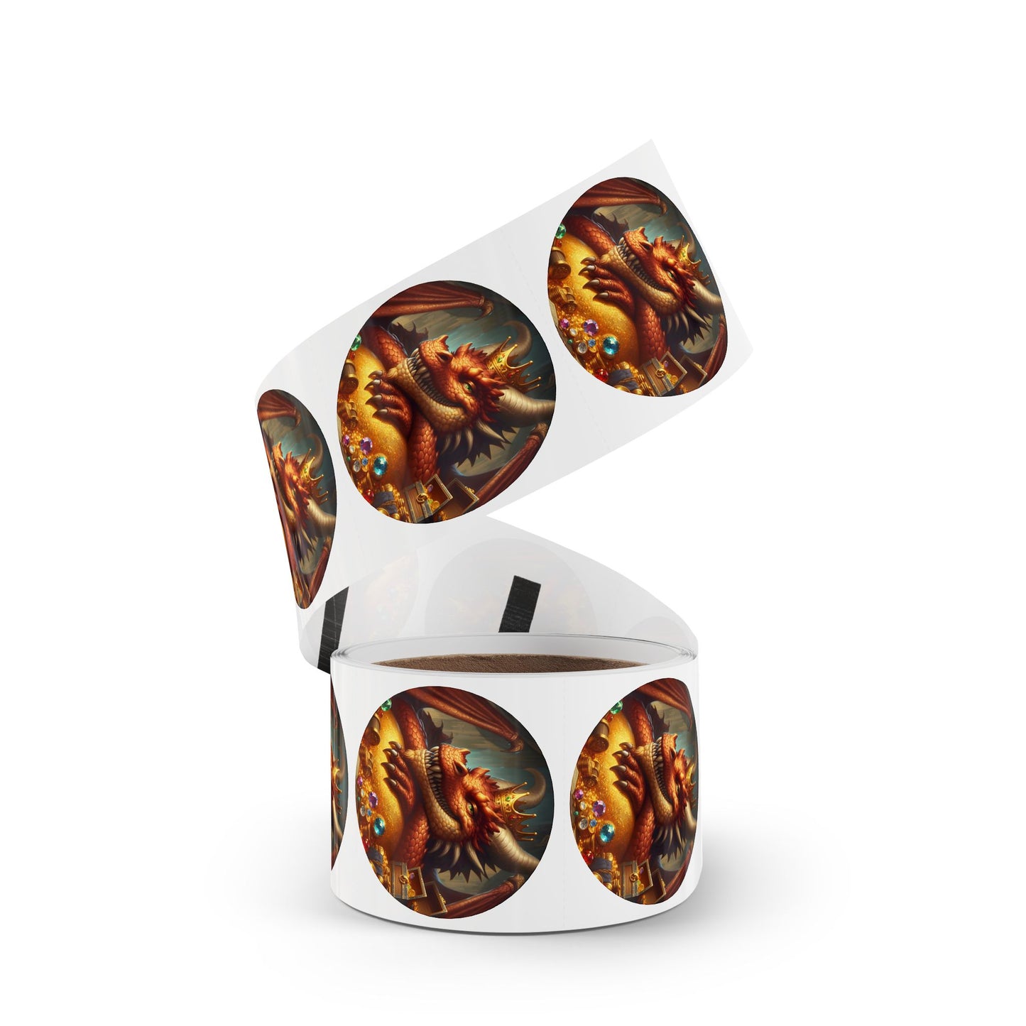 Rolka etykiet samoprzylepnych | Okrągły | Nordycka Mitologia | Fafnir | Smok