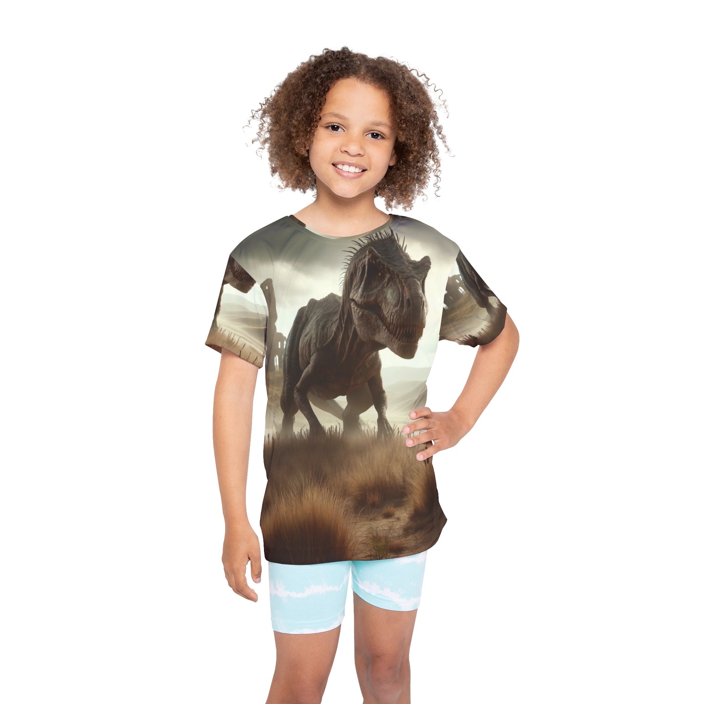 Camisa Esportiva | Crianças | Ficção Dinossáurica | T-Rex Ancestral