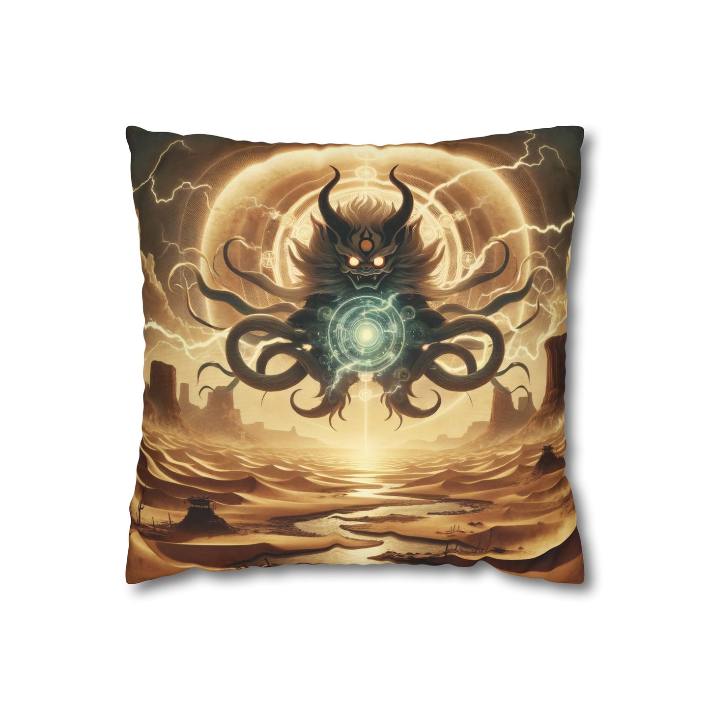 Funda de almohada | Cuadrado | Lienzo de poliéster | Horror Cósmico | Entidad Lovecraftiana | Caos