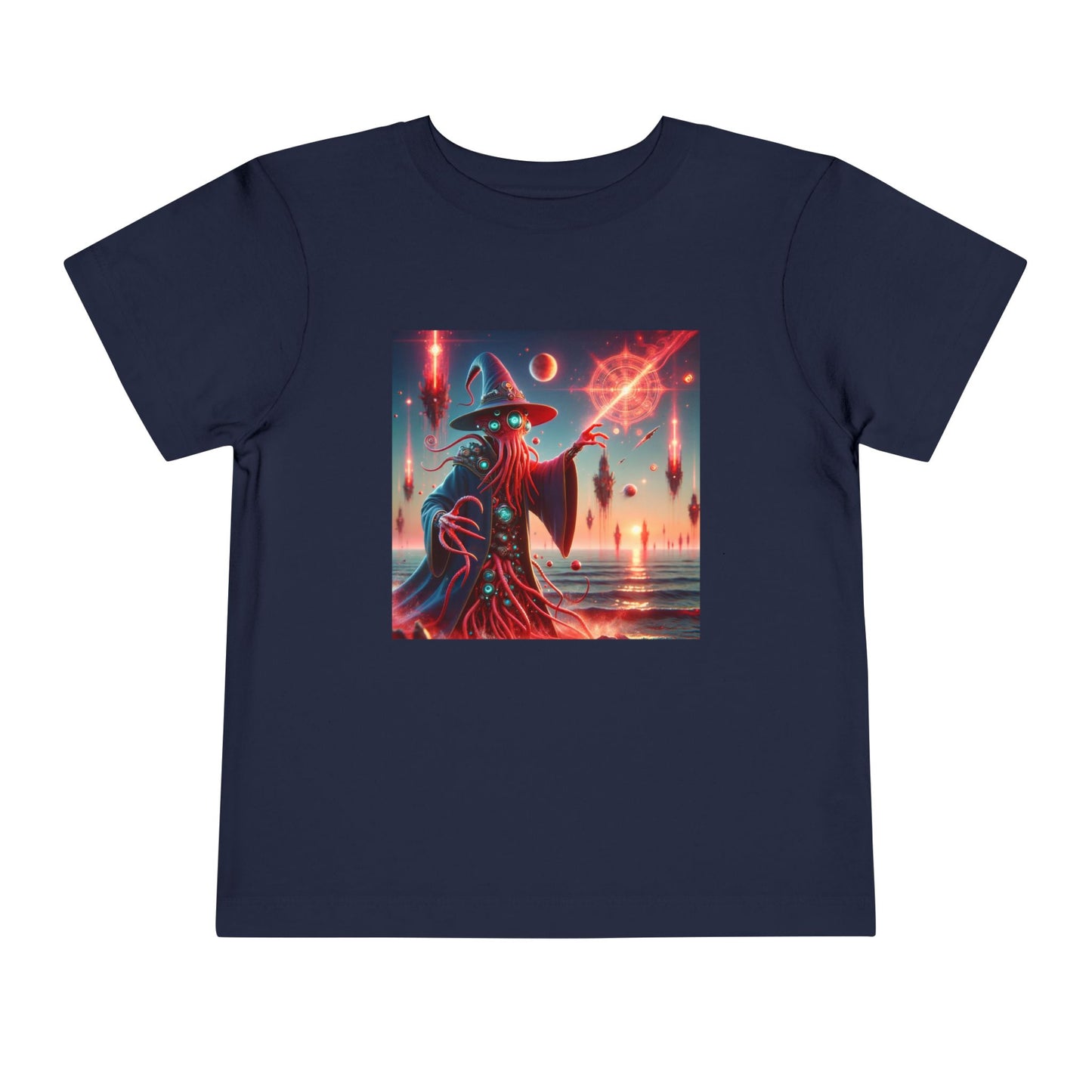 Camiseta | Camiseta para niños pequeños | Manga corta | Horror Cósmico | Mago Lovecraftiano