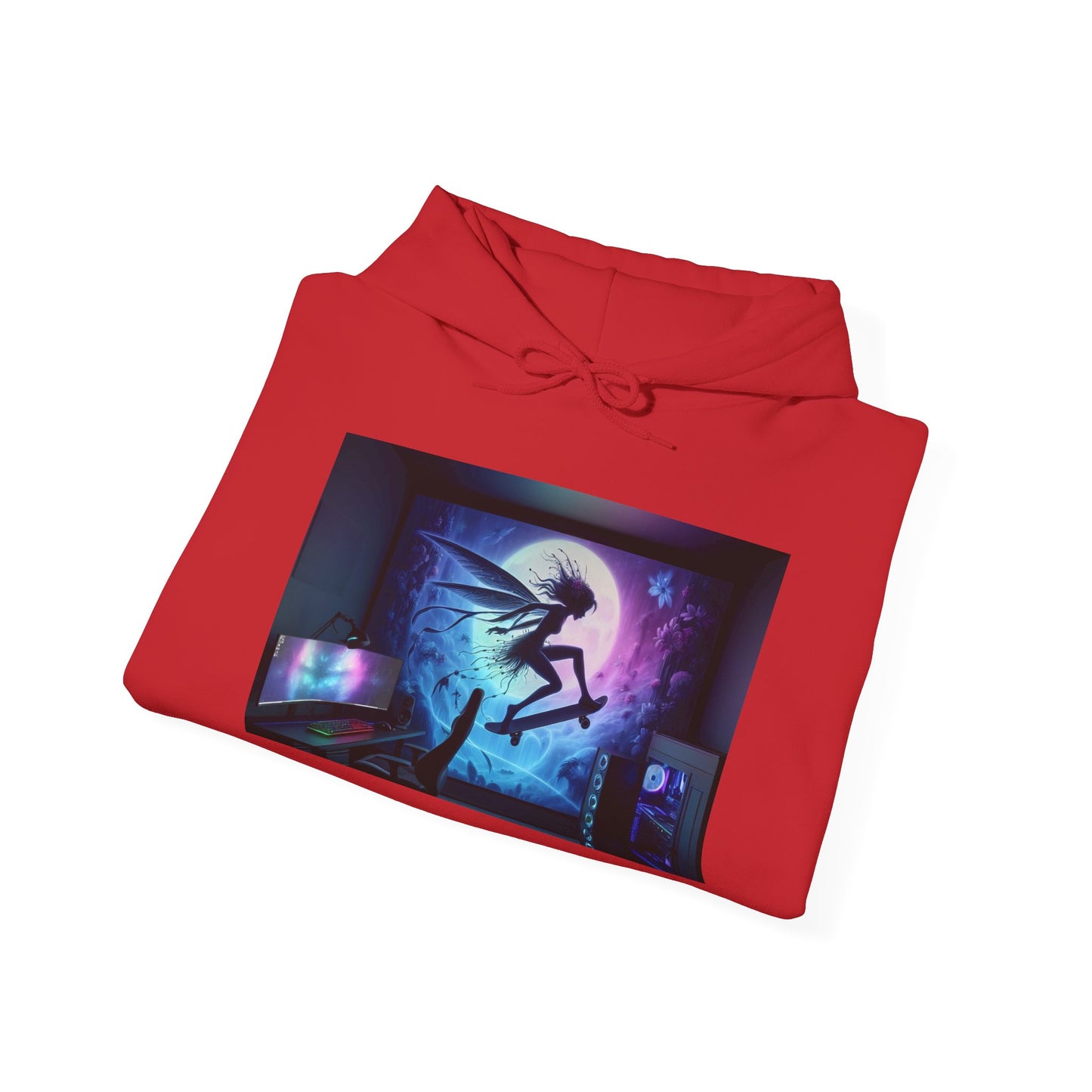 Bluza z kapturem | Unisex | Bluza dresowa z kapturem | Gruba mieszanka | Mitologia Sylf | Duch Powietrza