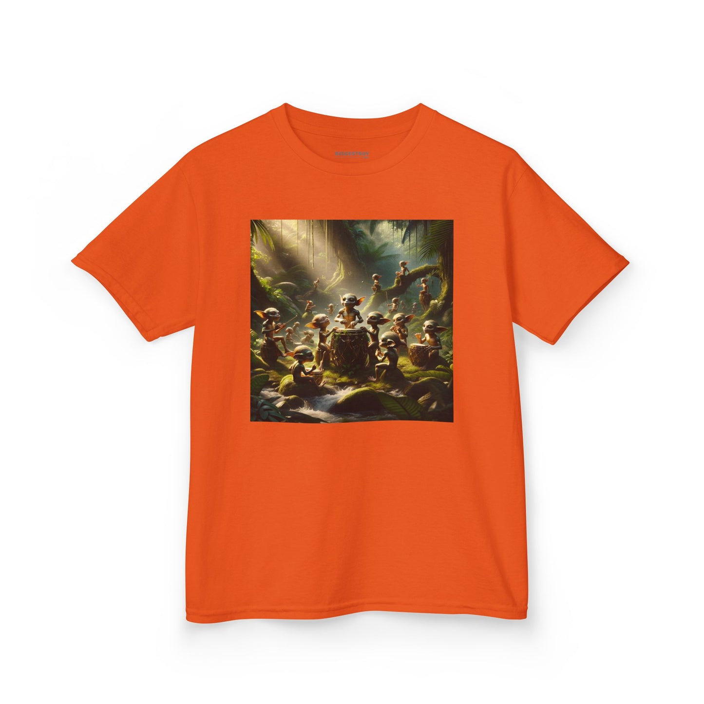 Tシャツ | キッズTシャツ | ヘビーコットン | 森の精霊 | 太鼓の儀式 | 妖精
