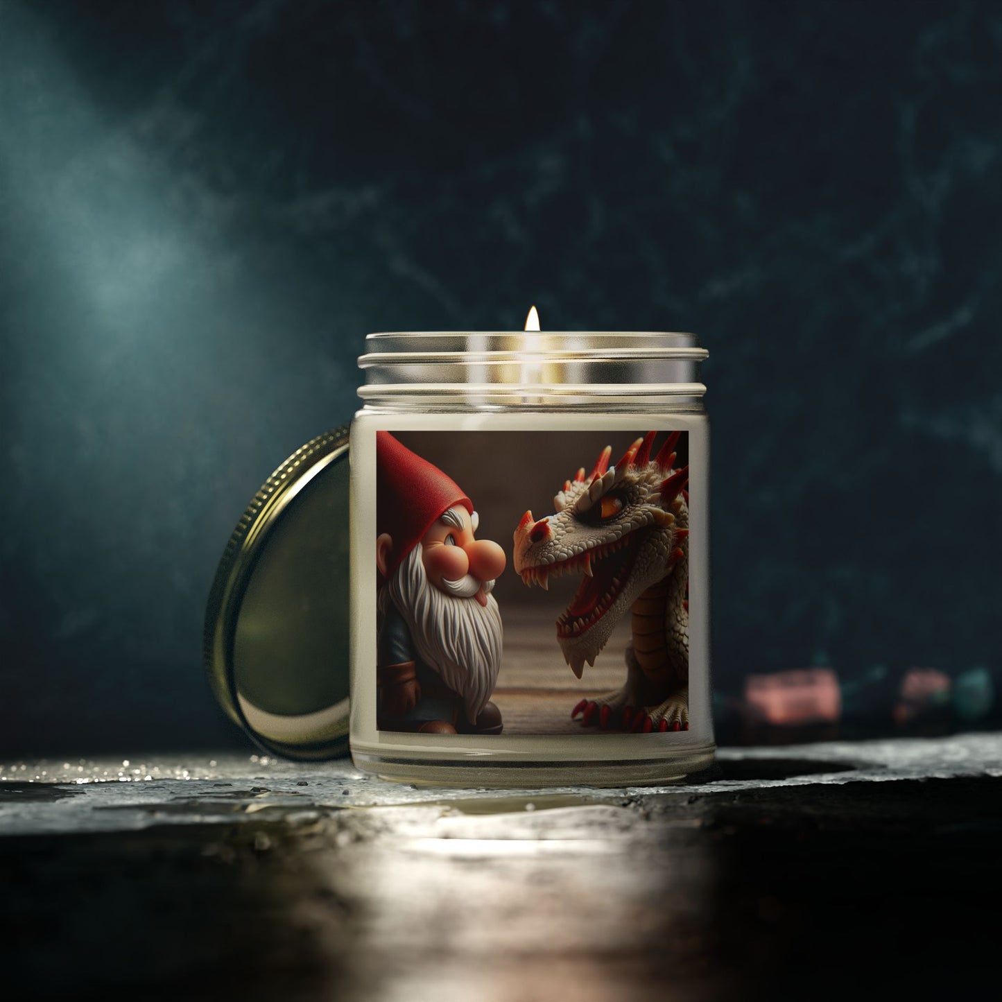 Vela perfumada | Fantasía Mitológica | Gnomo y Dragón