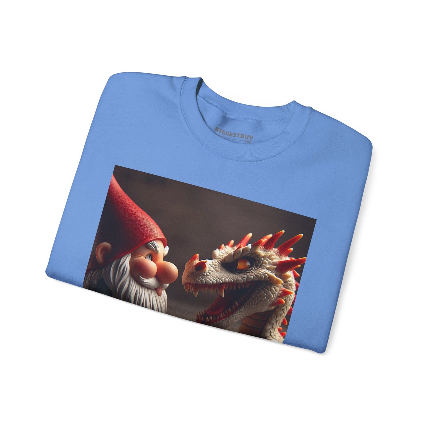 Bluza dresowa | Unisex | Okrągły dekolt | Gruba mieszanka | Fantasy folklorystyczne | Gnom i Smok