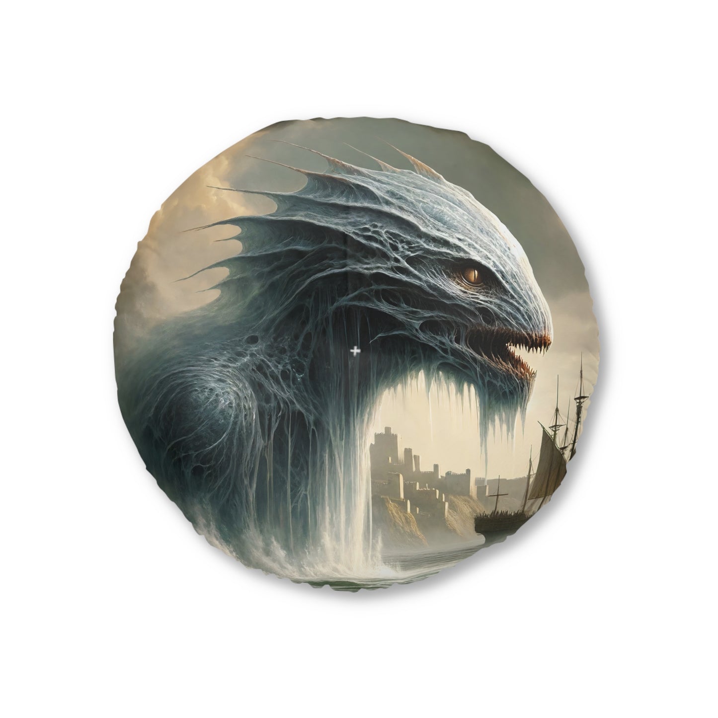 Cuscino | Cuscino da pavimento | Trapuntato | Rotondo | Mitologia Nordica | Jörmungandr | Serpente Marino