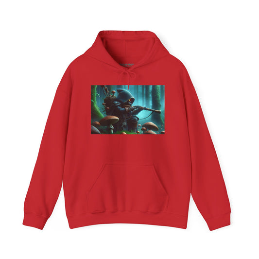 Hoodie | Unisex | Sweatshirt met capuchon | Zware kwaliteit | Myconomantiek | Bosgeest-wachter