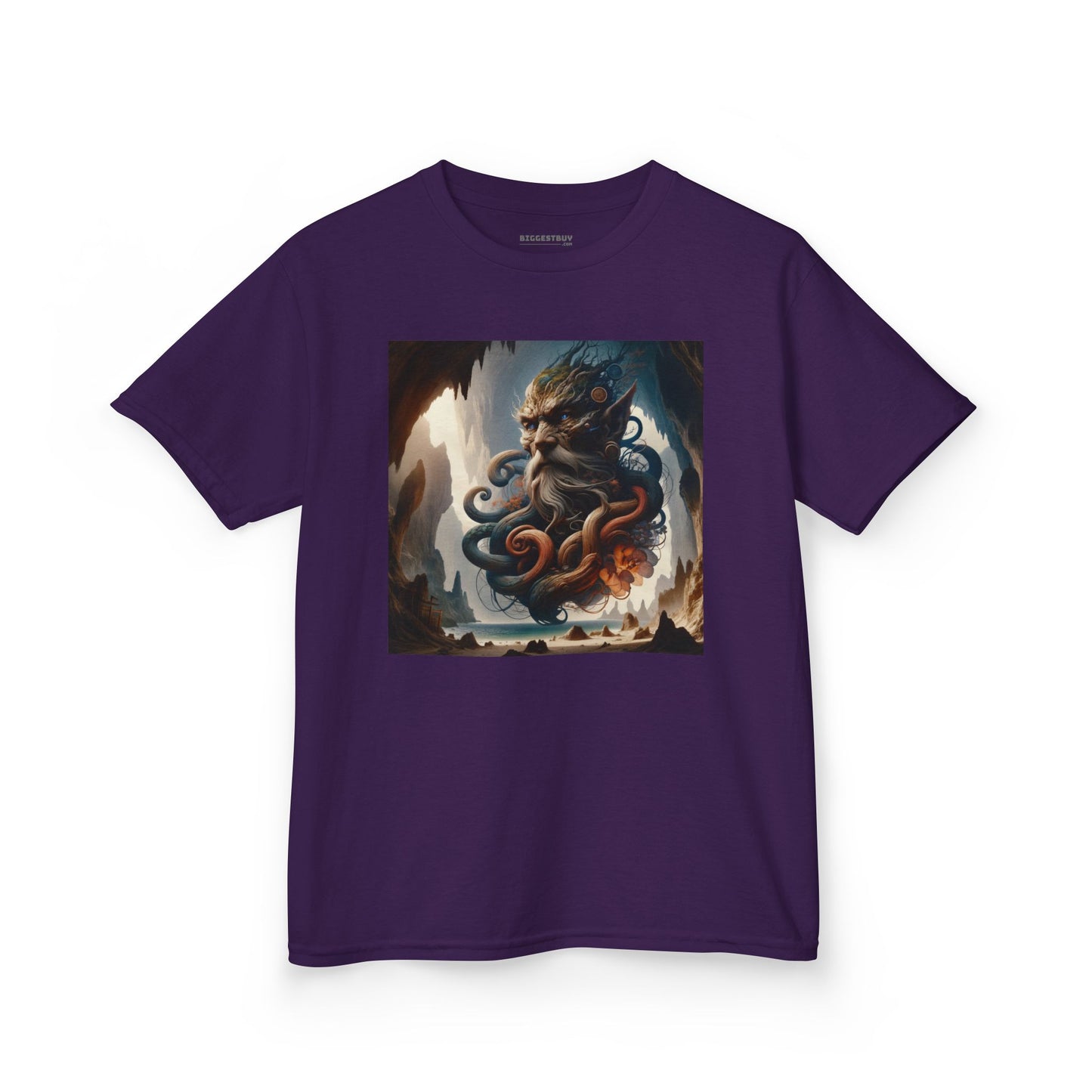 Camiseta | Camiseta Infantil | Algodão Pesado | Mitologia Marinha | Deus do Mar