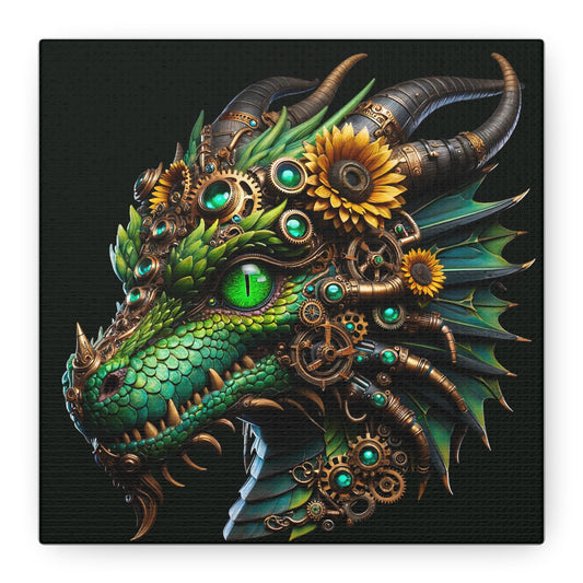 Lerret | Matt | Steampunk Fantasy | Mekanisk Drage