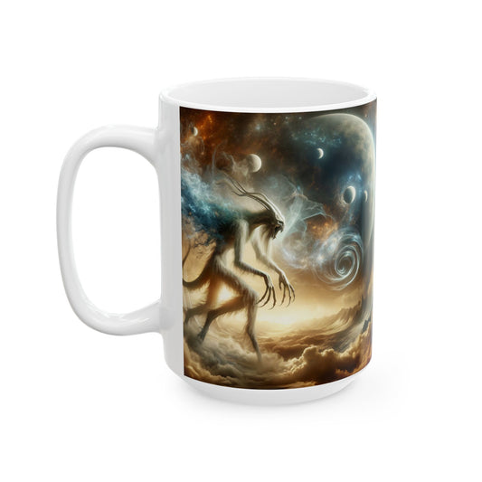 قدح | سيراميك | أبيض | رعب كوني | محرك الواقع | كيان