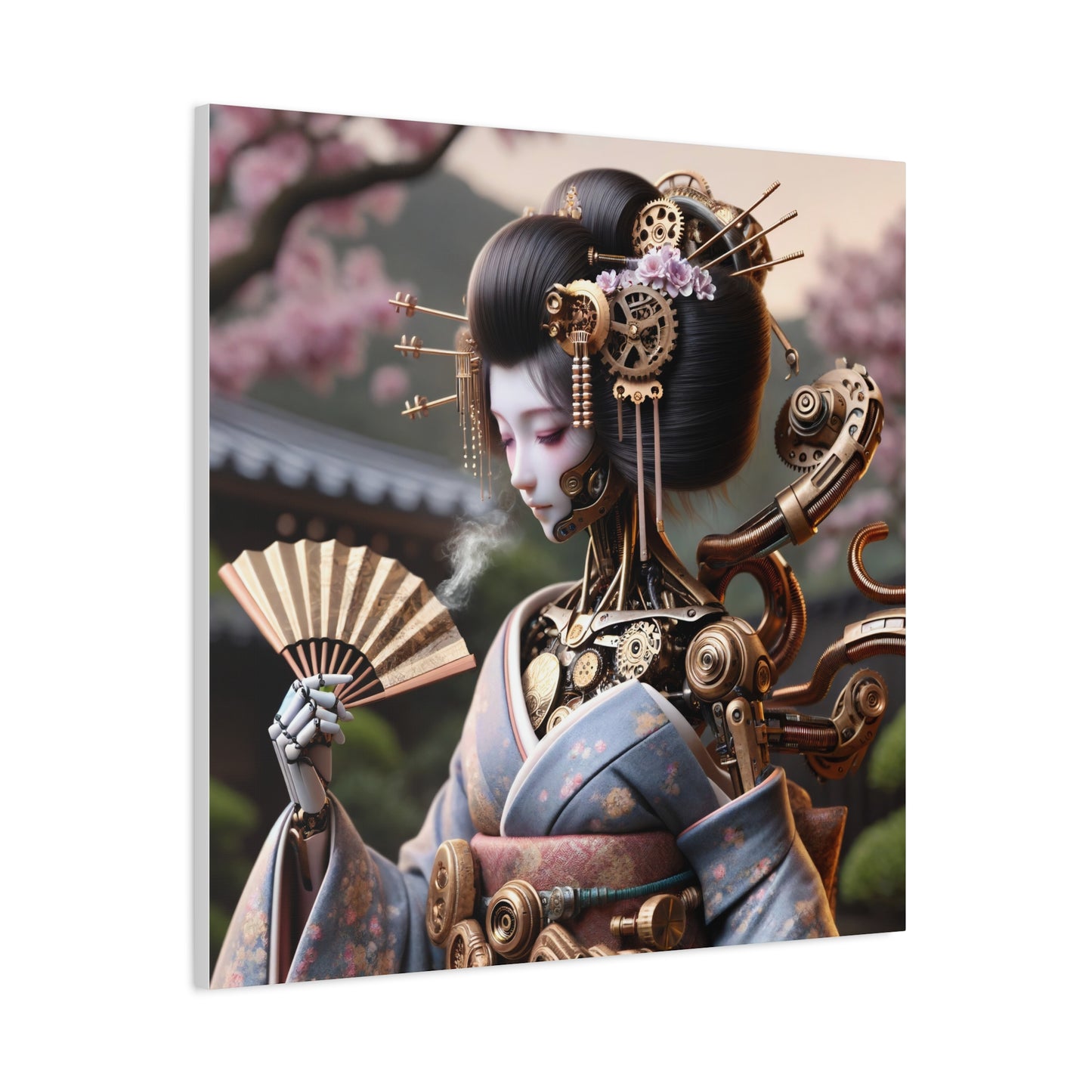 Canvas | Mat | Steampunk | Cyberpunk | Geisha Robot