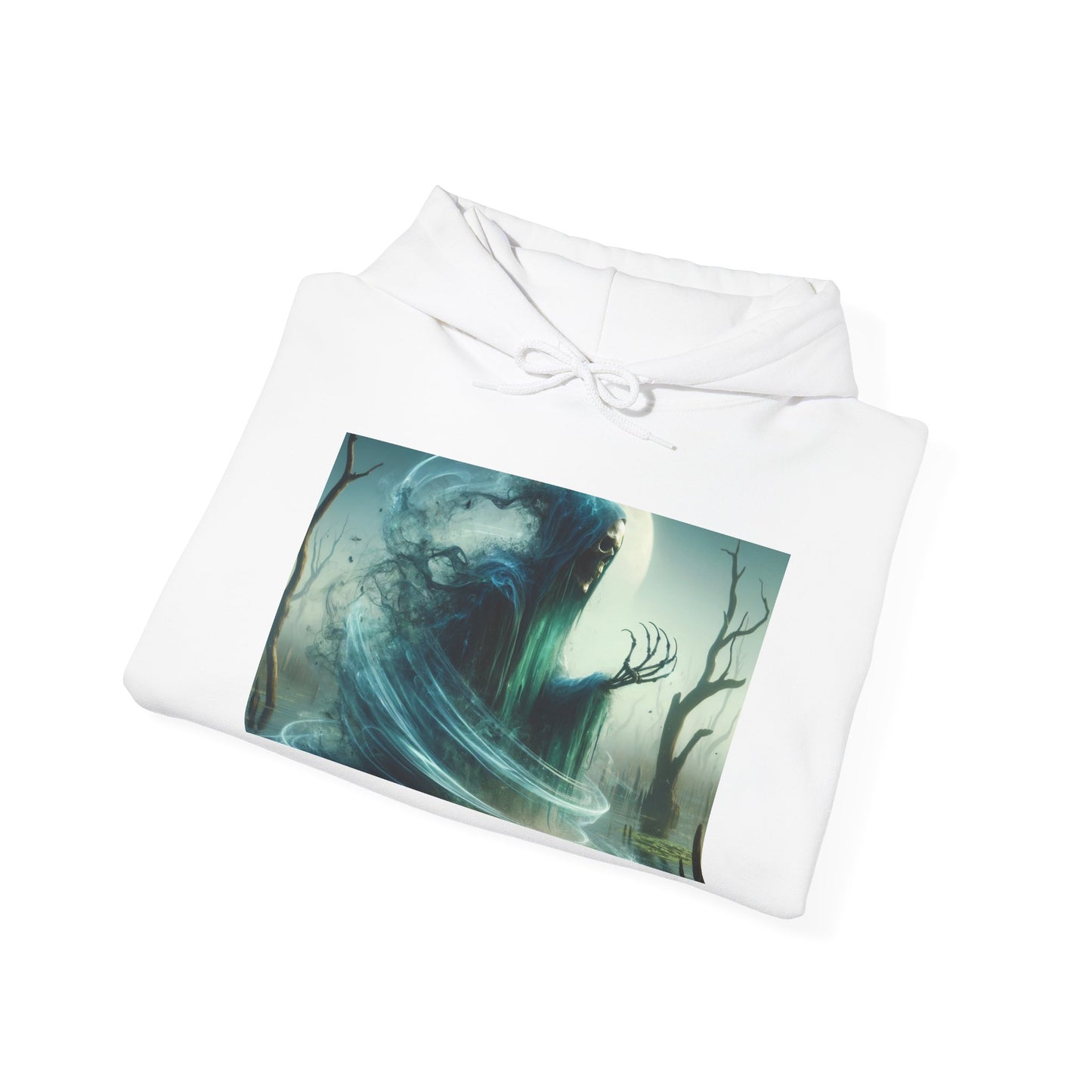 เสื้อมีฮู้ด | ยูนิเซ็กส์ | เสื้อสเวตเตอร์มีฮู้ด | ผ้าผสมเนื้อหนา | แฟนตาซีมืด | ภูตผีในหนองน้ำ