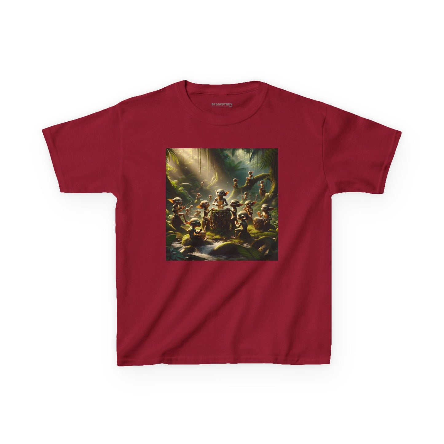 Tシャツ | キッズTシャツ | ヘビーコットン | 森の精霊 | 太鼓の儀式 | 妖精