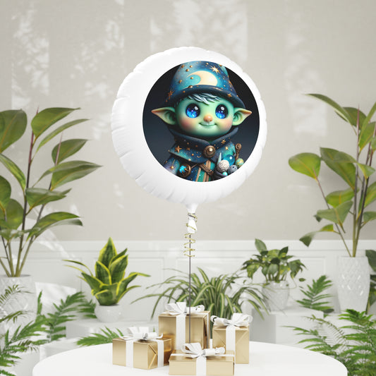 Ballong | Helium | Mylar | Kosmisk Alvekunst | Fantasidukke