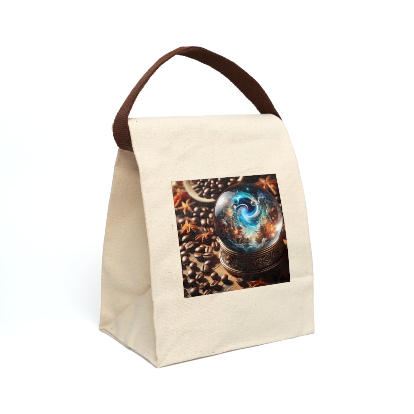 Lunch Bag | Canvas | With Strap | Cosmic Fantasy | Mystical Globe