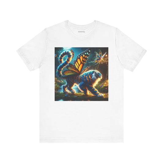 T-shirt | Unisex | Jersey T-shirt | Korte mouw | Magisch Realisme | Vlinder Tijger
