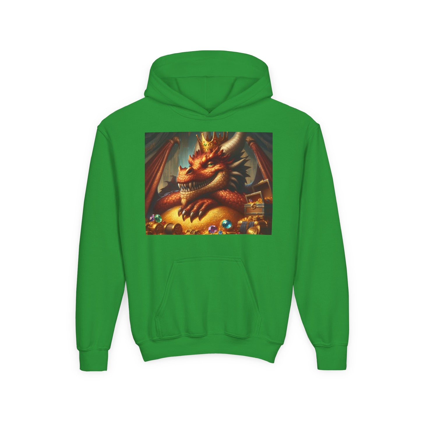 Bluza dresowa | Młodzieżowa | Z kapturem | Gruba mieszanka | Nordycka Mitologia | Fafnir | Smok