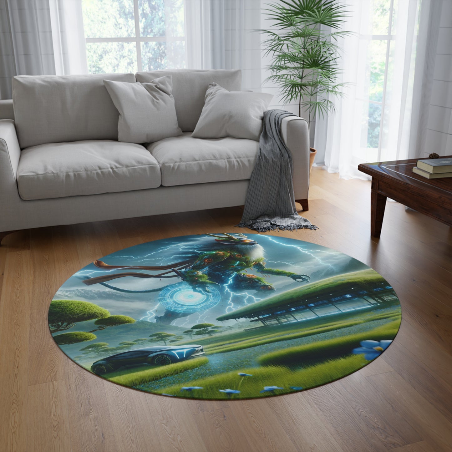 Vloerkleed | Rond | Techno-Mythologie | Kirin Storm