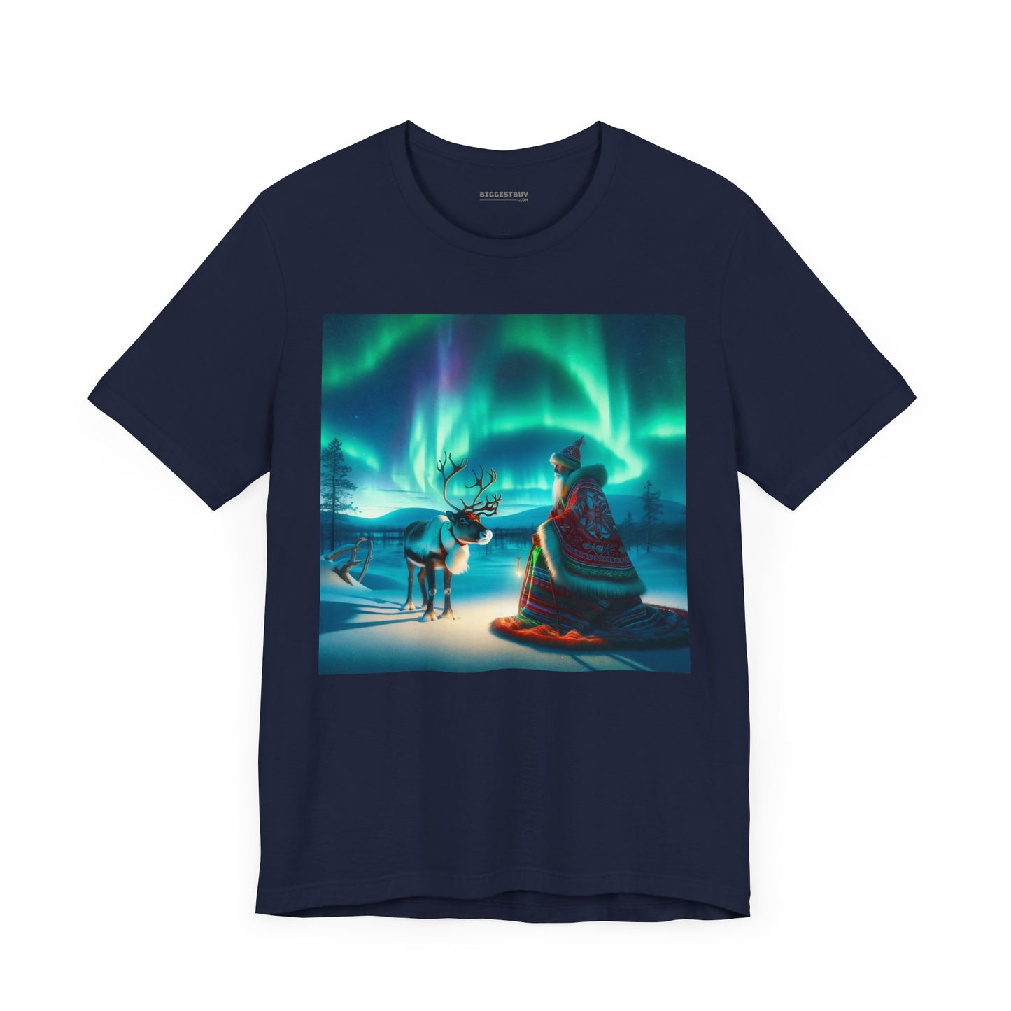 T-shirt | Unisex | Maglietta in jersey | Manica corta | Misticismo Artico | Sciamano Sami